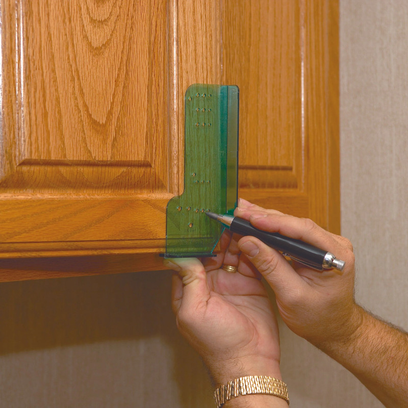 Cabinet Door Knob and Pull Drilling Guide Template